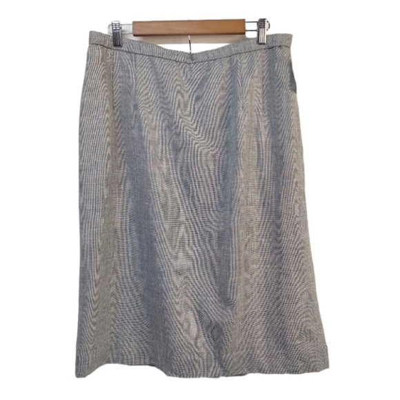 Pendleton Gray Houndstooth Skirt - Picture 1 of 13